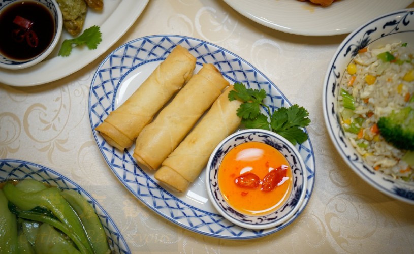 Vegetable spring rolls by Cathay Rendezvous